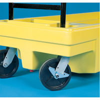 Chariots Poly-Spillcart, 66,5" lo x 29" la x 43,9" h, Cap. de d&eacute;versement 57 gal. US Cam Industrial
