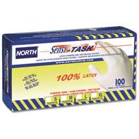 Gants jetables North Sensi-Task, Petit, Latex, 5 mils, Sans poudre, Blanc Cam Industrial