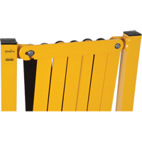 Barri&egrave;re extensible, 37" h x 11' lo, Noir/Jaune Cam Industrial