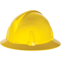 TopGard&reg; Full Brim Hardhat, Meets CSA Type 1, Ratchet Suspension, Non-Vented Cam Industrial