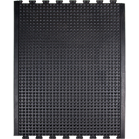 Tapis antifatigue en d&ocirc;me, &agrave; bulles, 3' x 4' x 1/2", Noir, Caoutchouc Cam Industrial