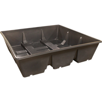 IBC Sump Bin, 385 US gal. Spill Capacity, 76" x 76" x 20" Cam Industrial