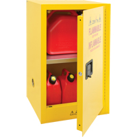 Flammable Storage Cabinet, 12 gal., 1 Door, 23" W x 35" H x 18" D Cam Industrial