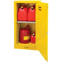 Flammable Storage Cabinet, 16 gal., 1 Door, 23" W x 44" H x 18" D Cam Industrial