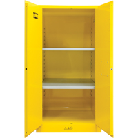 Flammable Storage Cabinet, 60 gal., 2 Door, 34" W x 65" H x 34" D Cam Industrial