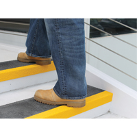 Safestep&reg; Anti-Slip Step Cover, 13.5" W x 48" L, Black & Yellow Cam Industrial
