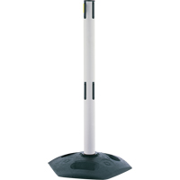 Dual Line Heavy Duty Receiver Post, 38" High, White Cam Industrial