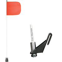 Safety Whip&reg; Light-Duty Whips, Window Mount, 5' High, Orange Cam Industrial