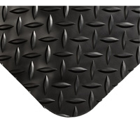 Tapis Smart No 497, Losange, 4' x 10' x 1", Noir, PVC/Ur&eacute;thane Cam Industrial