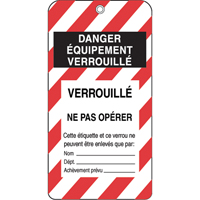 Lockout Tags, Plastic, 3" W x 5-3/4" H, French Cam Industrial