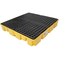 Poly-Slim-Line Spill Pallet without Drain, 66 US gal. Spill Capacity, 49" x 49" x 8.75" Cam Industrial