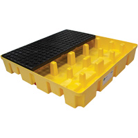 Poly-Slim-Line Spill Pallet without Drain, 66 US gal. Spill Capacity, 49" x 49" x 8.75" Cam Industrial