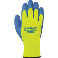 Gants PowerFlex T° Hi Viz 80-400, 7/Petit, R&ecirc;vetement Latex de caoutchouc, Calibre 7, Enveloppe en Tissu &eacute;ponge Cam Industrial