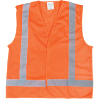 Veste de s&eacute;curit&eacute; pour la circulation, Orange haute visibilit&eacute;, Moyen, Polyester Cam Industrial