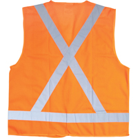 Veste de s&eacute;curit&eacute; pour la circulation, Orange haute visibilit&eacute;, Moyen, Polyester Cam Industrial