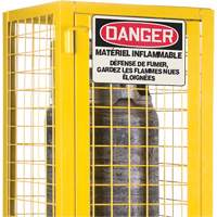 CSA-Compliant Gas Cylinder Safety Cabinet, 2 Cylinder Capacity, 17" W x 17" D x 69" H, Yellow Cam Industrial