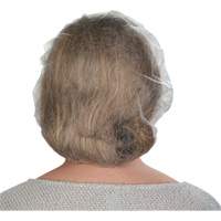 Non-Woven Bouffant Caps, Polypropylene, 21"/Large, White Cam Industrial