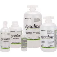 Saline Eyewash Bottles, Full Bottle, 8 oz. Cam Industrial