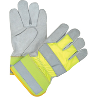 Gants d'ajusteur orange haute visibilit&eacute; doubl&eacute;s pour l'hiver, Grand, Paume en Cuir de vache refendu, Doublure en Thinsulate Cam Industrial