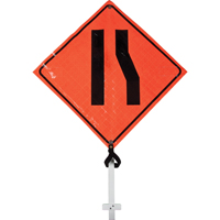 Narrow Road Pole Sign, 24" x 24", Vinyl, Pictogram Cam Industrial