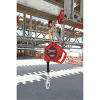 Cordage de s&eacute;curit&eacute; autor&eacute;tractable Rebel, 33', Acier galvanis&eacute;, Pivotant Cam Industrial