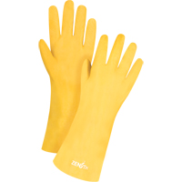 Gants &agrave; fini rugueux et r&eacute;sistants aux produits chimiques, Taille 9, 14" lo, PVC, Doublure en Interlock, 47-mil Cam Industrial