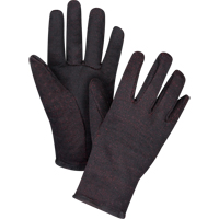Jersey Gloves, Large, Brown, Red Fleece, Slip-On Cam Industrial