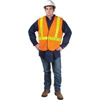 Veste de s&eacute;curit&eacute; pour la circulation d&eacute;tachable en cinq points, Orange haute visibilit&eacute;, Moyen, Polyester Cam Industrial