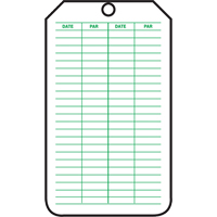 &eacute;tiquettes de s&eacute;curit&eacute; d'inspection et de contr&ocirc;le de l'&eacute;tat de l'&eacute;quipement, Papier cartonn&eacute;, 3-1/8" la x 5-7/8" h, Français Cam Industrial