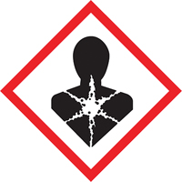 GHS Pictogram Labels, Vinyl, Roll, 4" L x 4" W Cam Industrial
