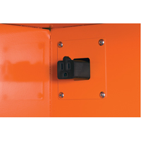 Emergency Preparedness Storage Cabinets, Steel, 4 Shelves, 65" H x 43" W x 18" D, Orange Cam Industrial
