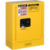 Sure-Grip&reg; EX Mini Flammable Safety Cabinet, 2 Gal., 1 Door, 17" W x 22" H x 8" D Cam Industrial