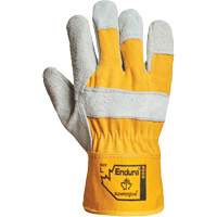 Endura&reg; Fitter Gloves, Large, Split Leather Palm, Cotton Inner Lining Cam Industrial