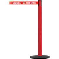 Advance TensaBarrier&reg; Barrier Post, Steel, 36" H, White/Red Tape, 7.5' Tape Length Cam Industrial