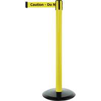 Advance TensaBarrier&reg; Barrier Post, Steel, 36" H, Black/Yellow Tape, 7.5' Tape Length Cam Industrial