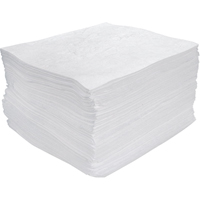 Premium Meltblown Sorbent Pads, Oil Only, 15" x 17", 25 gal. Absorbancy Cam Industrial
