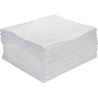 Premium Meltblown Sorbent Pads, Oil Only, 15" x 18", 15 gal. Absorbancy Cam Industrial