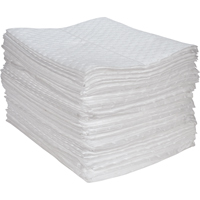 Premium Fine Fiber Sorbent Pads, Oil Only, 15" x 17", 30 gal. Absorbancy Cam Industrial