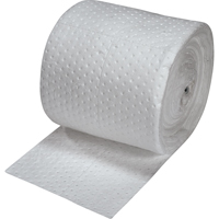 Premium Fine Fiber Sorbent Rolls, Mediumweight, 150' L x 15" W, 20 gal. Absorbancy Cam Industrial