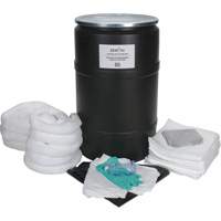Trousse de lutte contre les d&eacute;versements de premi&egrave;re qualit&eacute;, Huile seulement, Baril, Absorbance de 55 gal. US Cam Industrial