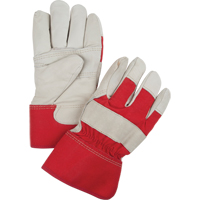 Gants d'ajusteur rouge & blanc doubl&eacute;s pour l'hiver, Grand, Paume en Cuir fleur de vache, Doublure en Boa Cam Industrial
