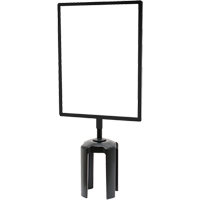 Tensabarrier&reg; Sign Frame with Adapter, Black Cam Industrial