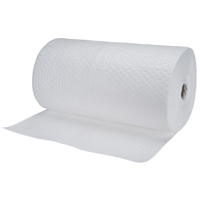 Industrial-Grade Fine Fibre Sorbent Rolls, Mediumweight, 150' L x 30" W, 50 gal. Absorbancy Cam Industrial