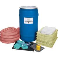 Premium Spill Kit, Hazmat, Drum, 30 US gal. Absorbancy Cam Industrial