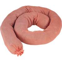Remblais tubulaires absorbants, Mati&egrave;res dangereuses, Absorption 40 gal., 3" la x 4' lo, Pqt de 25 Cam Industrial
