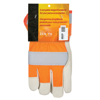 Gants d'ajusteur &agrave; chaleur sup&eacute;rieure orange haute visibilit&eacute;, Grand, Paume en Cuir fleur de vache, Doublure en Thinsulate Cam Industrial