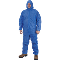 Hooded Coveralls, Medium, Blue, SMS Cam Industrial