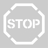 Floor Marking Stencils - Stop, Pictogram, 20" x 20" SEK519 | Cam Industrial