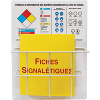 Panneaux de style panier pour mati&egrave;res dangereuses, Français, Compris reliures Cam Industrial