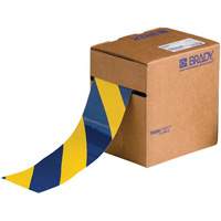 Ruban de marquage pour planchers ToughStripe, 3" x 100', Polyester, Bleu et jaune Cam Industrial